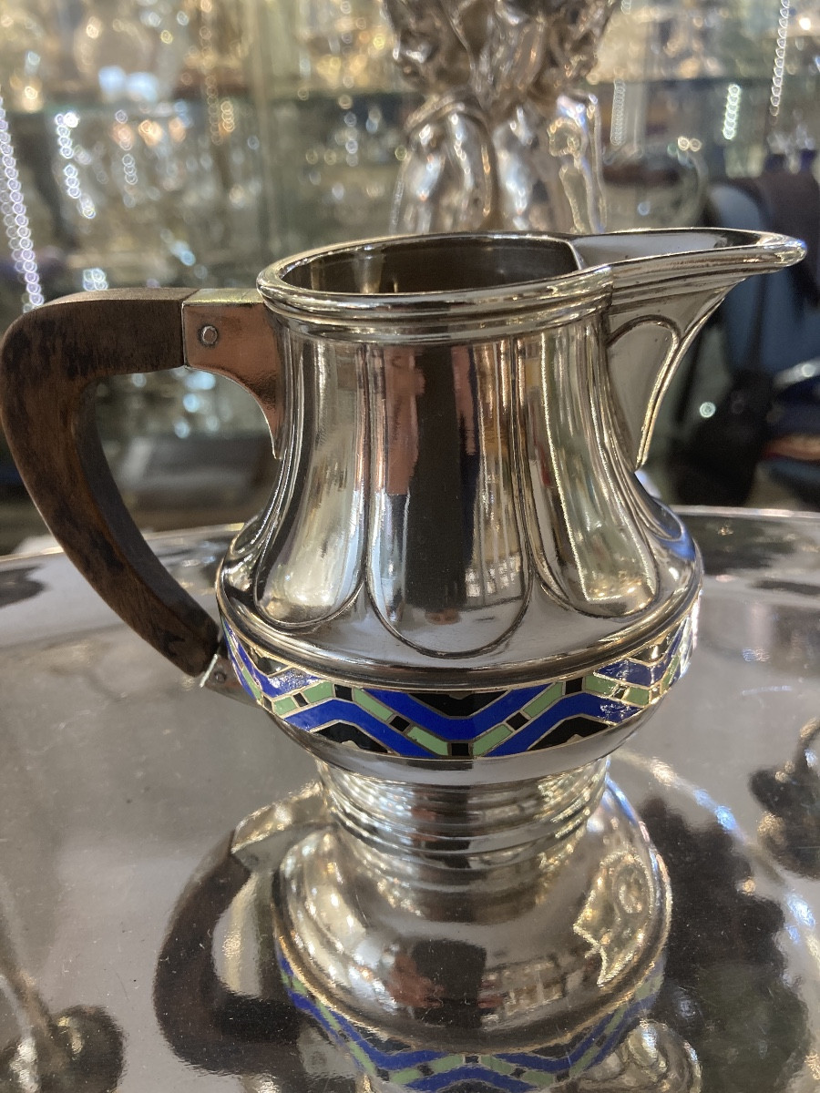 Très Rare Service à Thé (3 Pièces) émaillé-photo-8