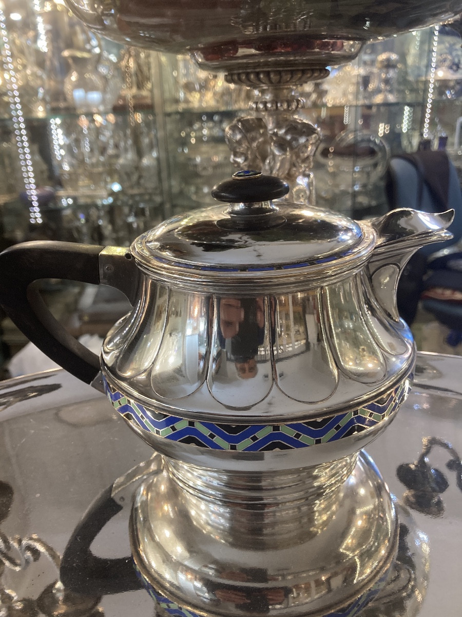 Très Rare Service à Thé (3 Pièces) émaillé-photo-6