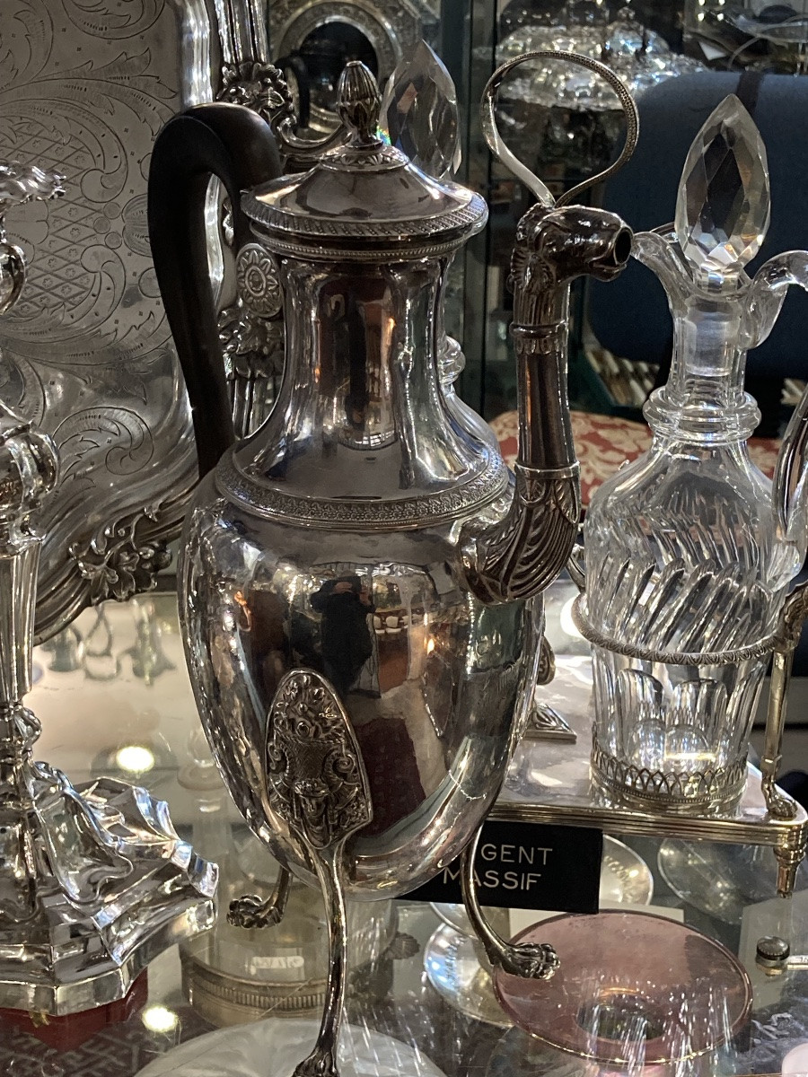 Cafetière Argent Massif Début 19e-photo-5