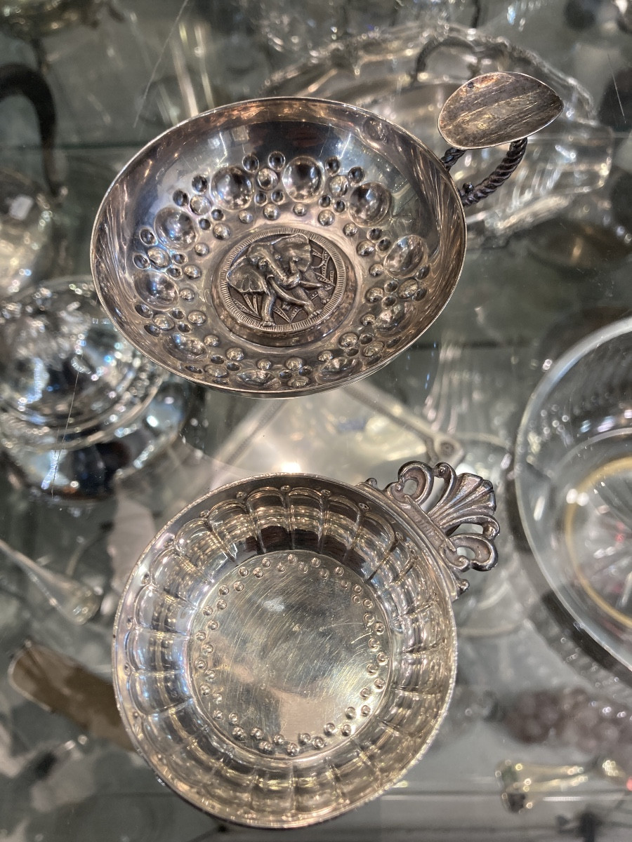 Set Of 4 Sterling Silver Wine Taste -photo-1