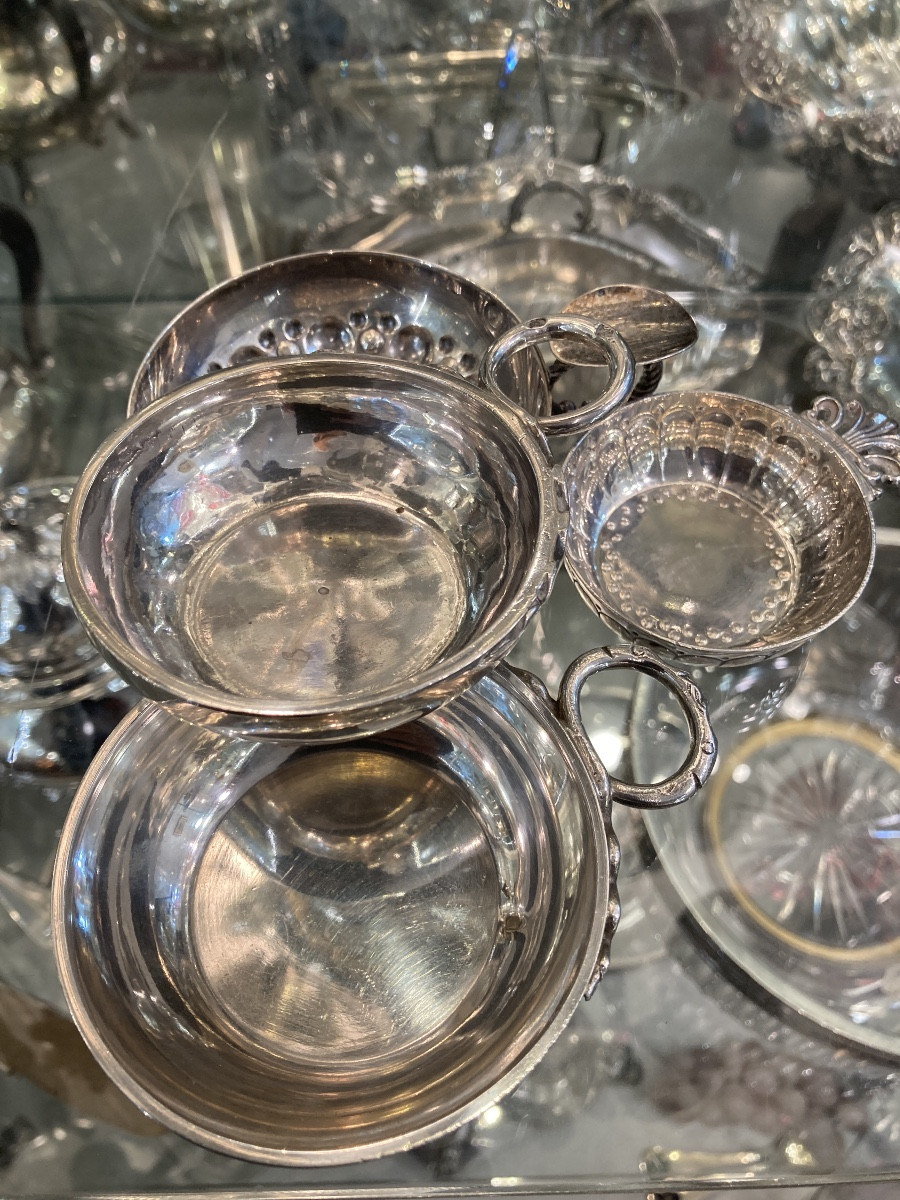 Set Of 4 Sterling Silver Wine Taste -photo-3