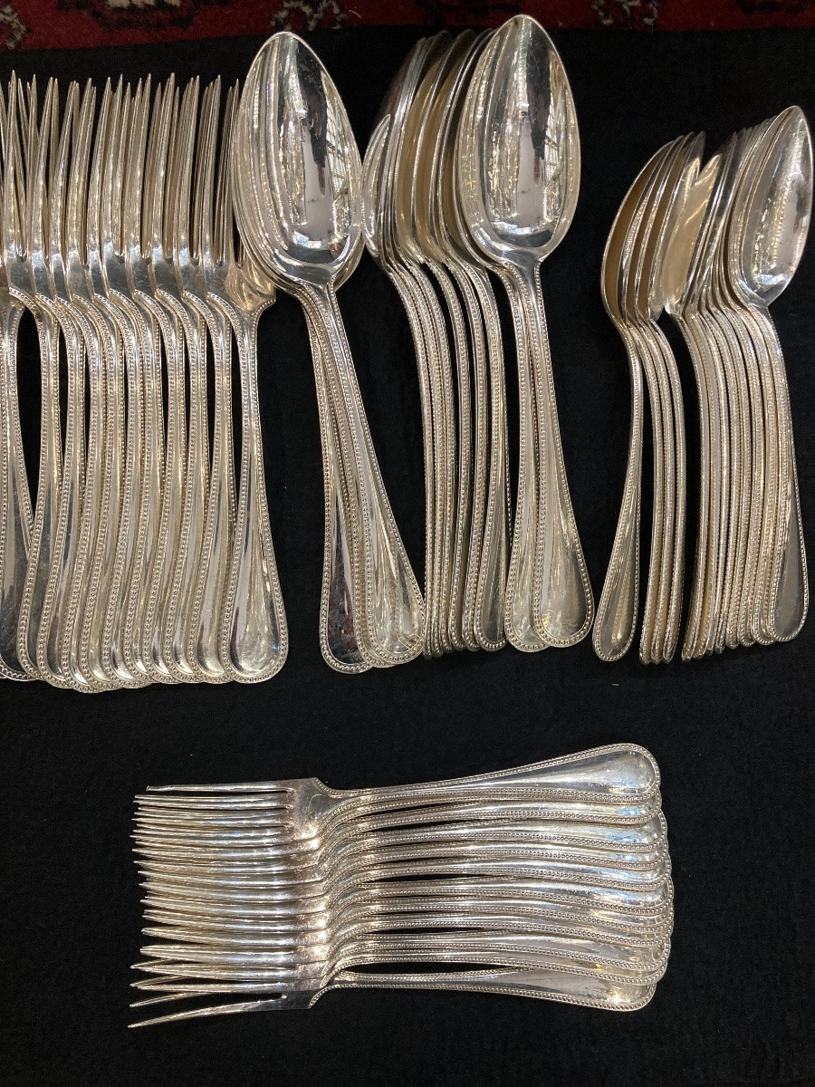 Complete Louis XVI Pearl Cutlery Set-photo-4