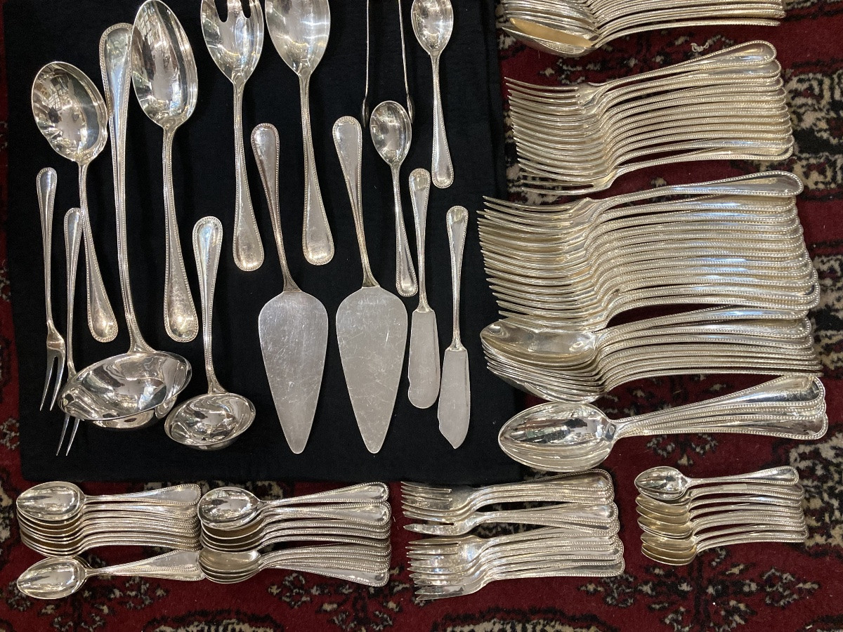 Complete Louis XVI Pearl Cutlery Set-photo-5