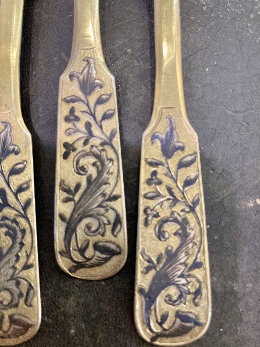 Set Of 6 Russian Vermeil Moscow Spoons-photo-2