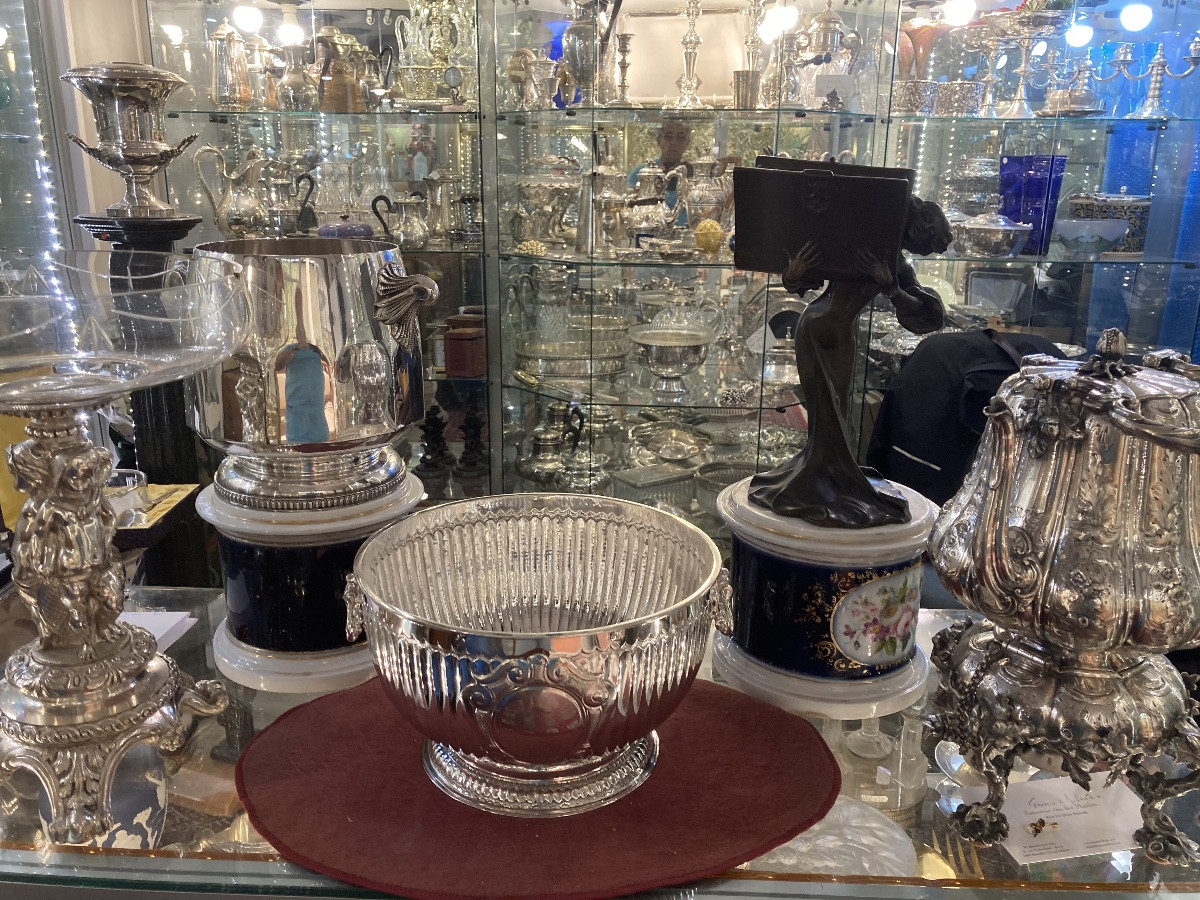English Solid Silver Cooler-photo-6