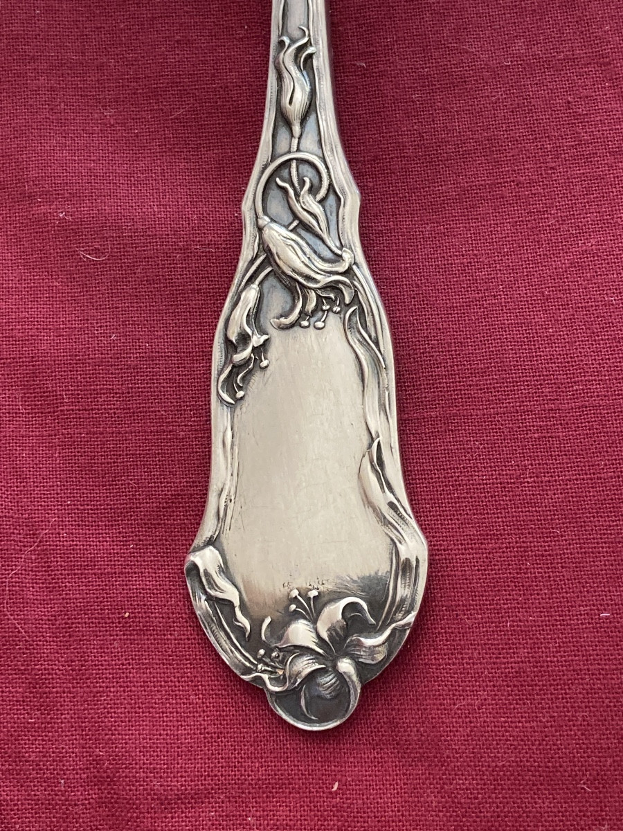 Minerve Art Nouveau Ice Cream Service And Pie Server-photo-4