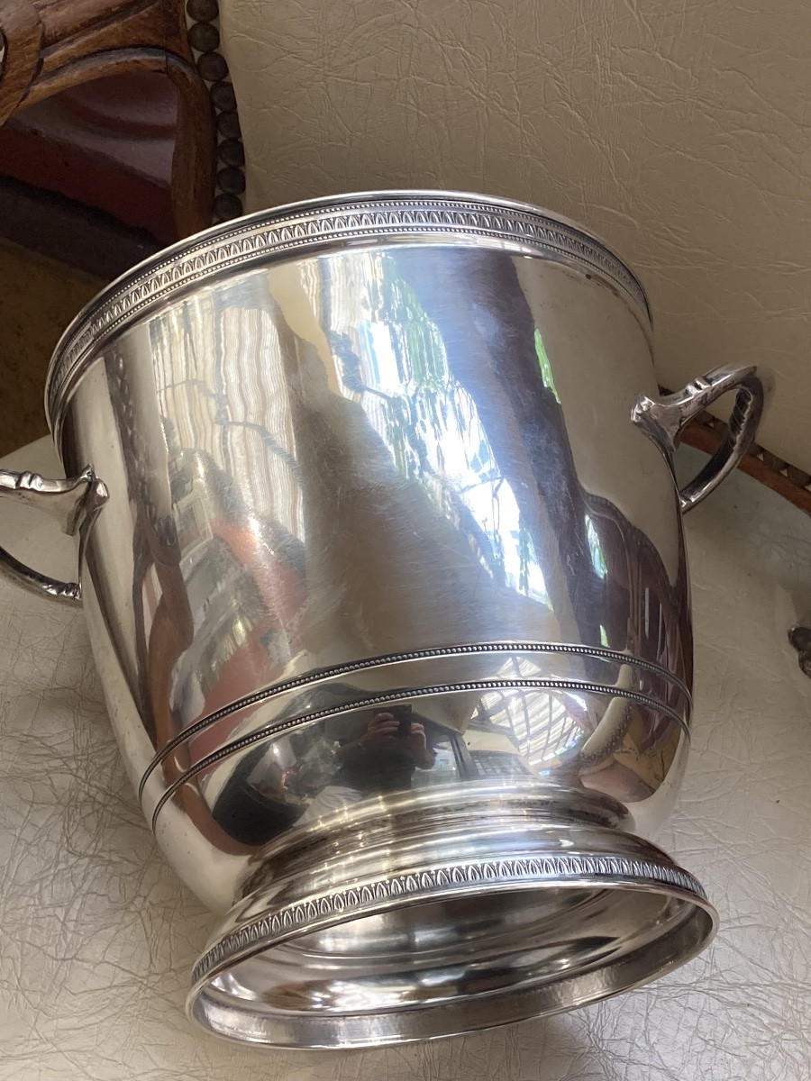 Empire Style Solid Silver Champagne Bucket -photo-2