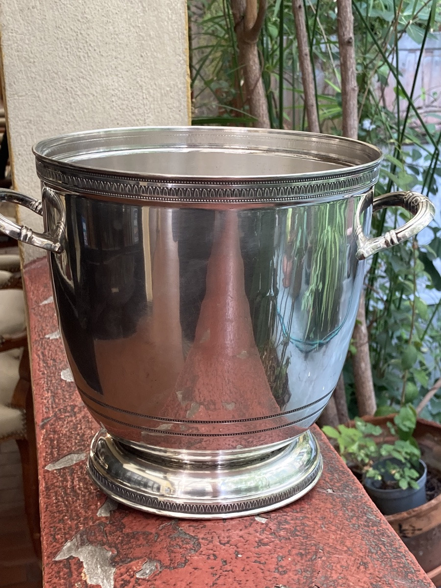 Empire Style Solid Silver Champagne Bucket -photo-4