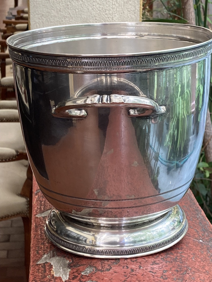 Empire Style Solid Silver Champagne Bucket -photo-5