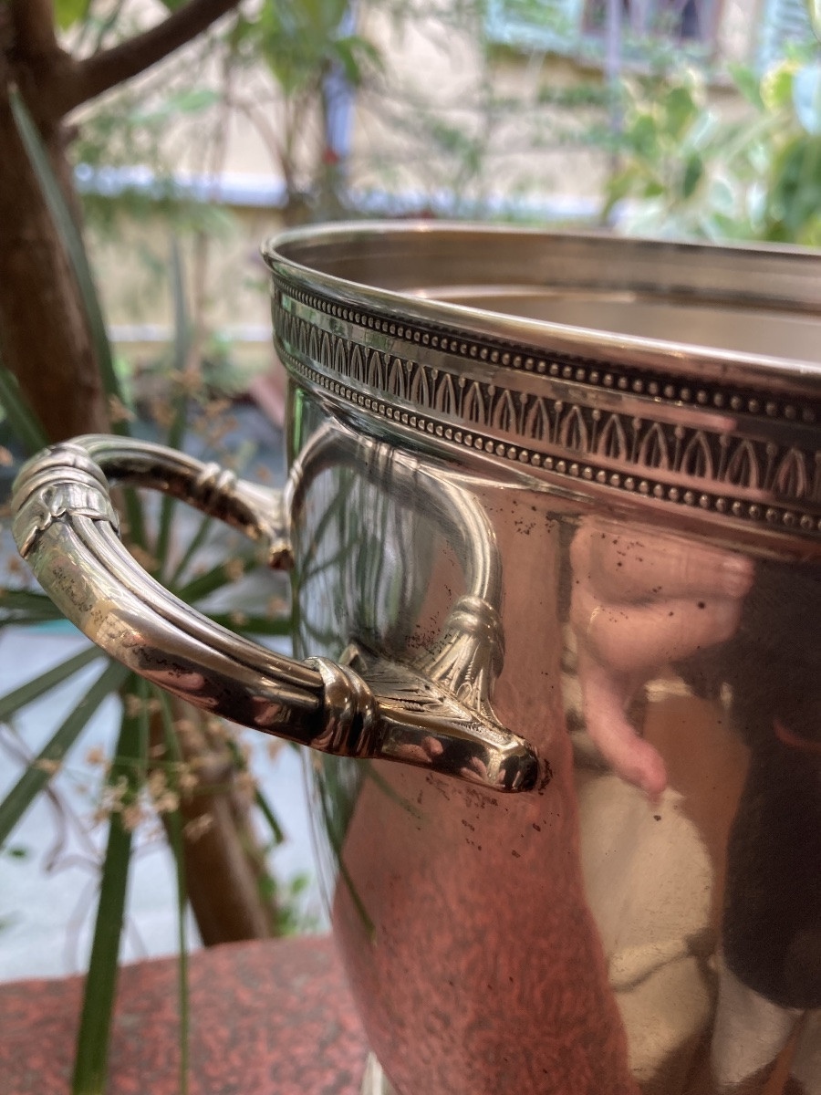 Empire Style Solid Silver Champagne Bucket -photo-6