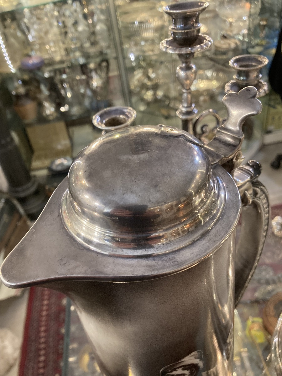 Pichet à bière couvercle argent sterling-photo-4