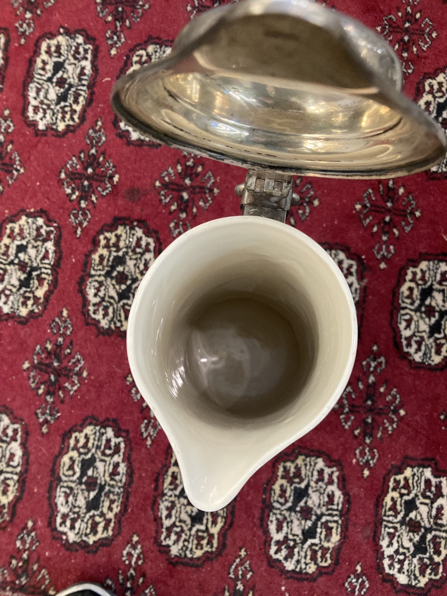 Pichet à bière couvercle argent sterling-photo-7