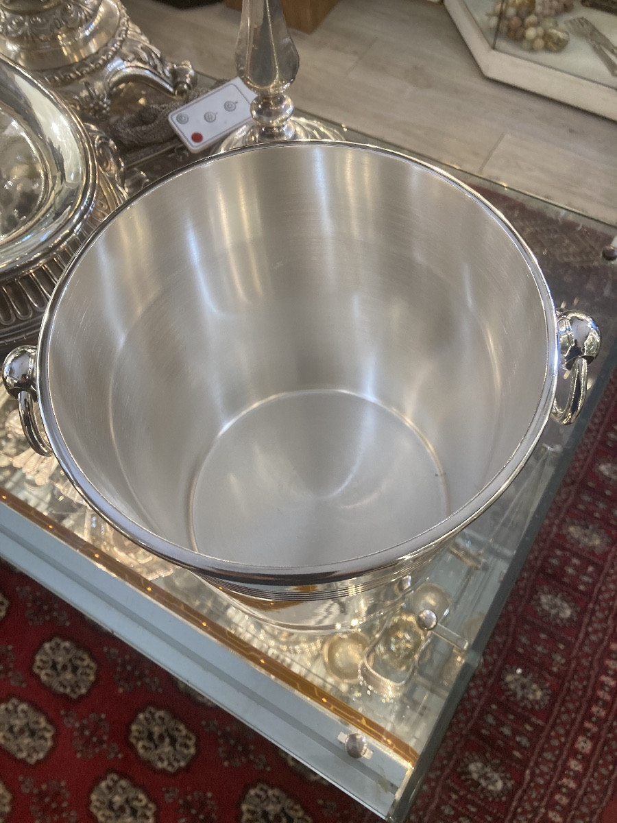 Art Deco Champagne Bucket Signed Ercuis-photo-2