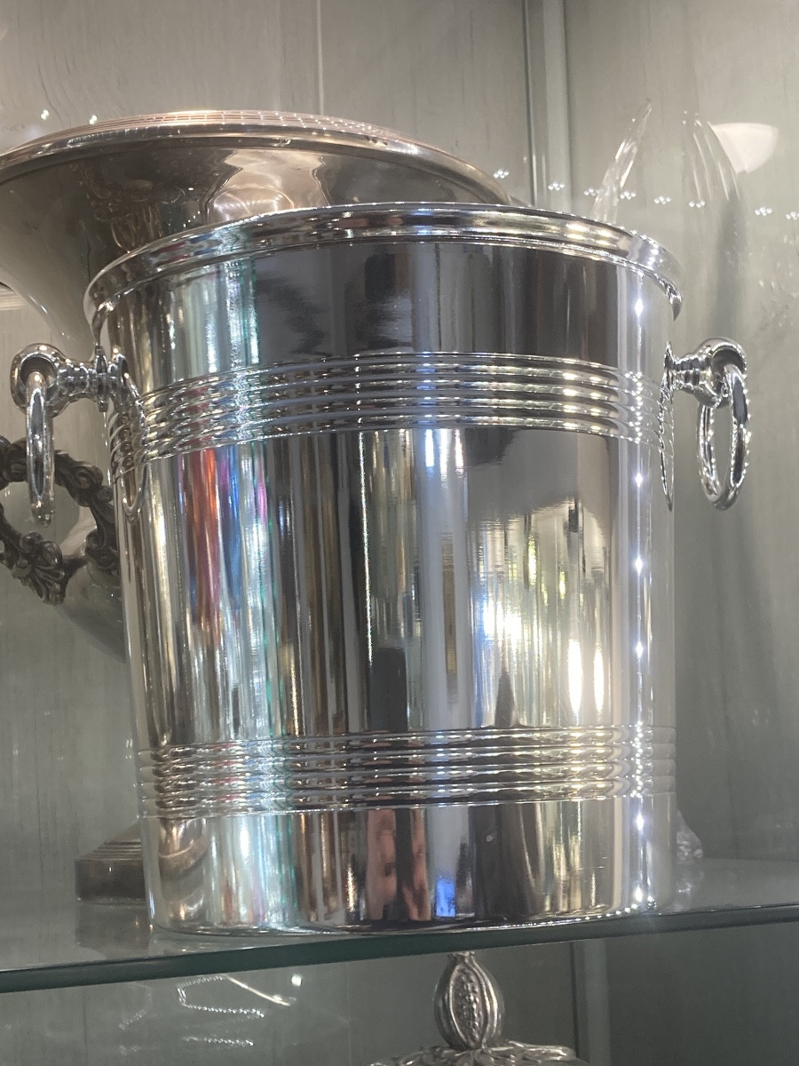 Art Deco Champagne Bucket Signed Ercuis-photo-1