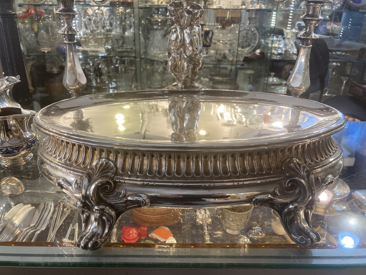 Silver-plated Metal Food Warmer, 19th Century
