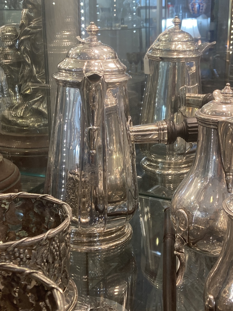 Chocolatière argent massif Minerve 1 e titre-photo-7