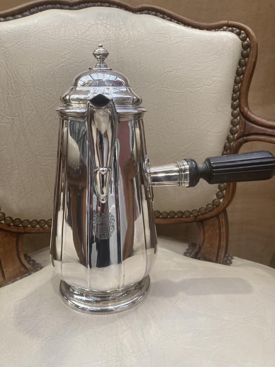 Chocolatière argent massif Minerve 1 e titre