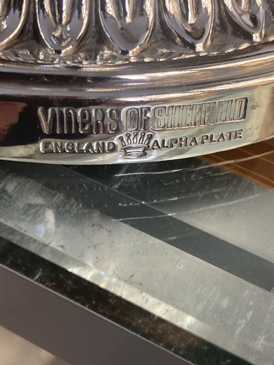 Paire de bougeoirs métal argenté -photo-4