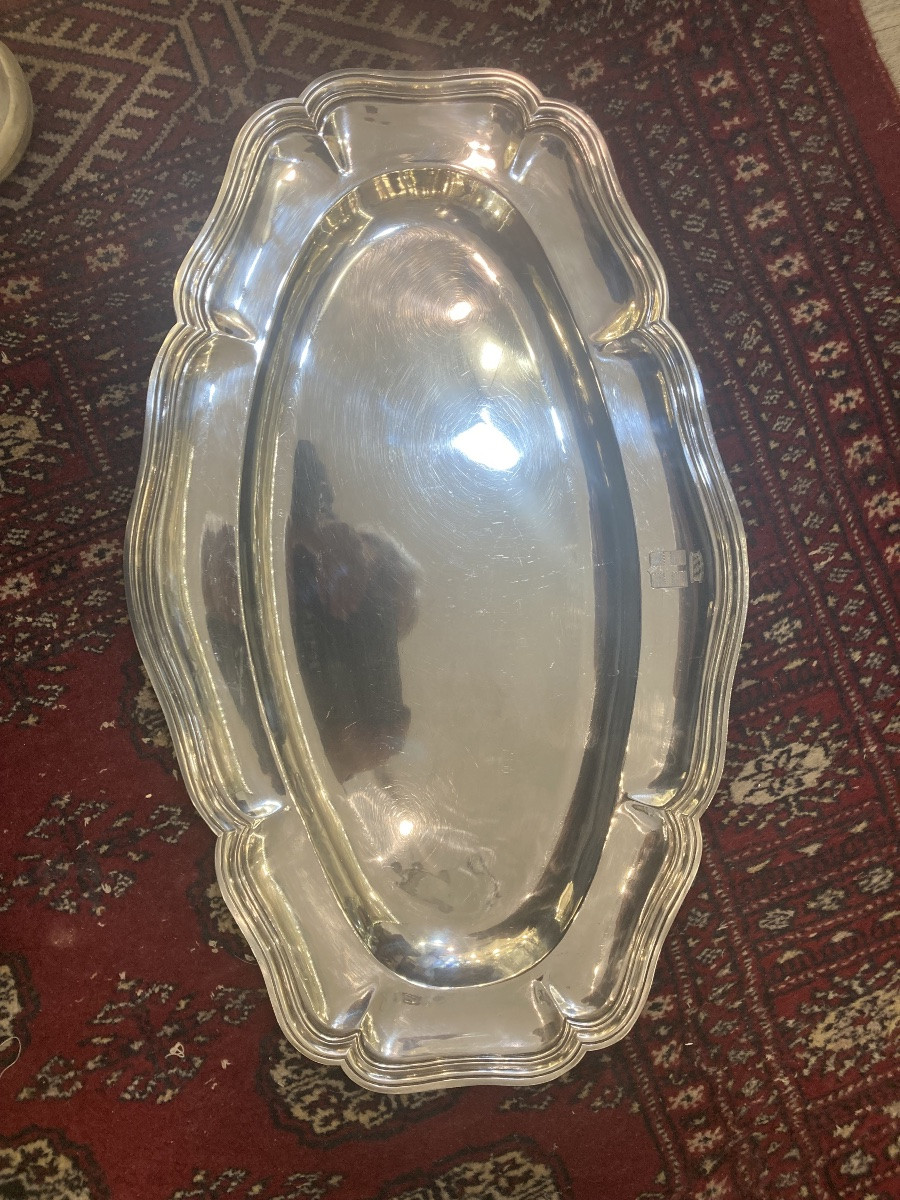 Meat Dish With Antique Border And Fillet -photo-3