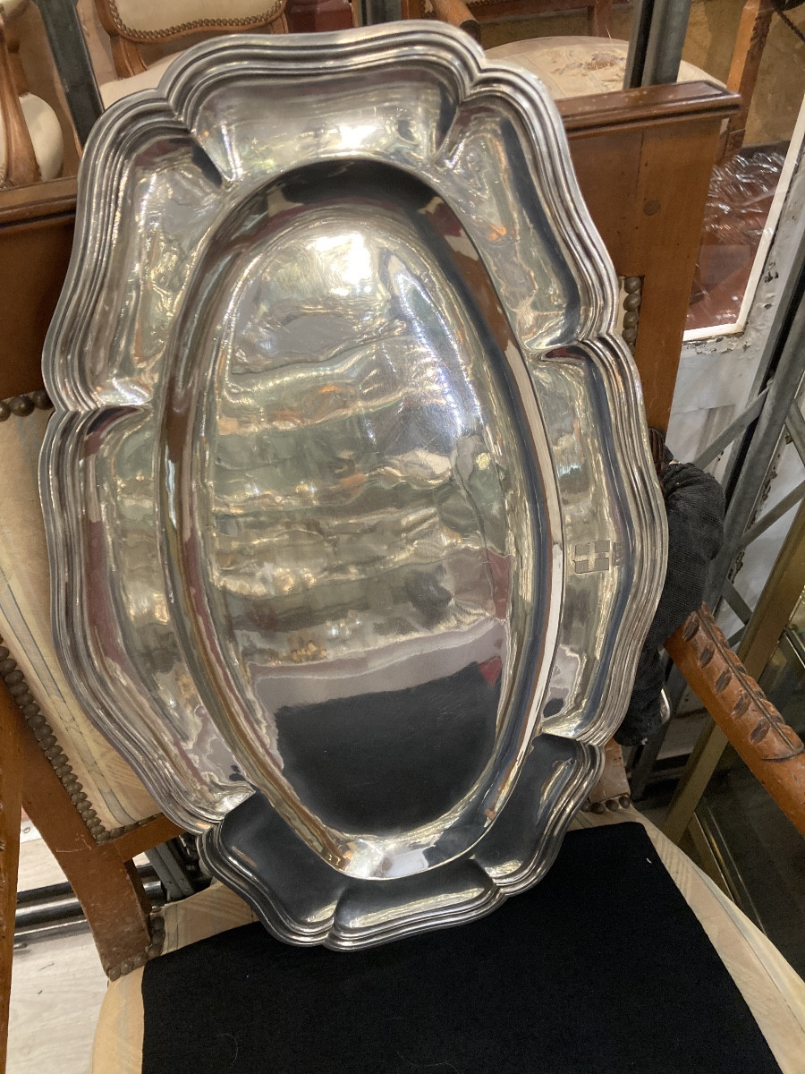 Meat Dish With Antique Border And Fillet -photo-7