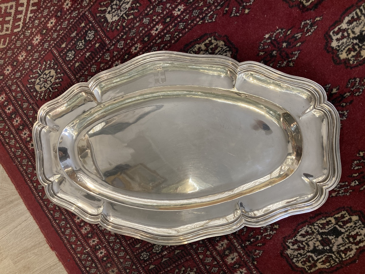 Meat Dish With Antique Border And Fillet -photo-3