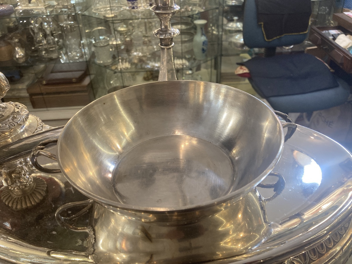 Vegetable Dish, 19th Century, Silver-plated Metal -photo-4