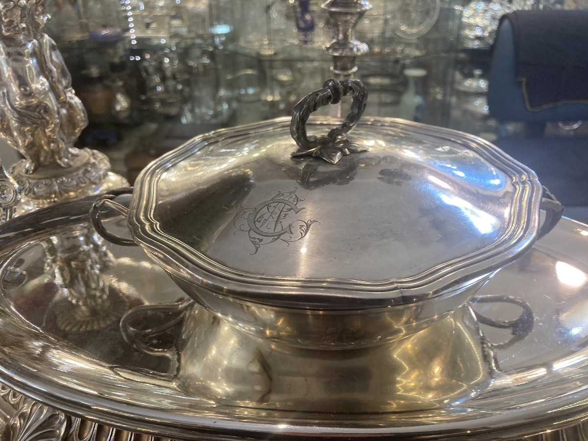 Vegetable Dish, 19th Century, Silver-plated Metal 