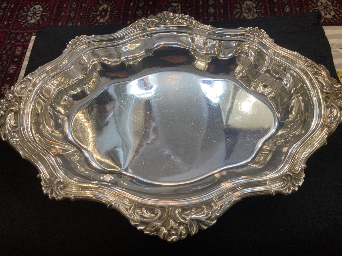 Légumier métal argenté anse amovible -photo-2