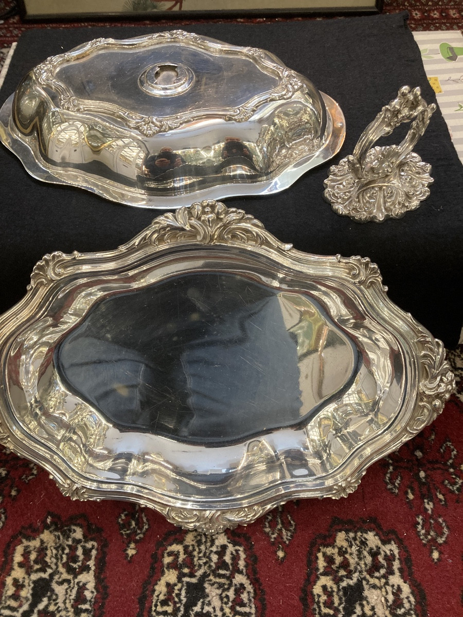 Légumier métal argenté anse amovible -photo-1