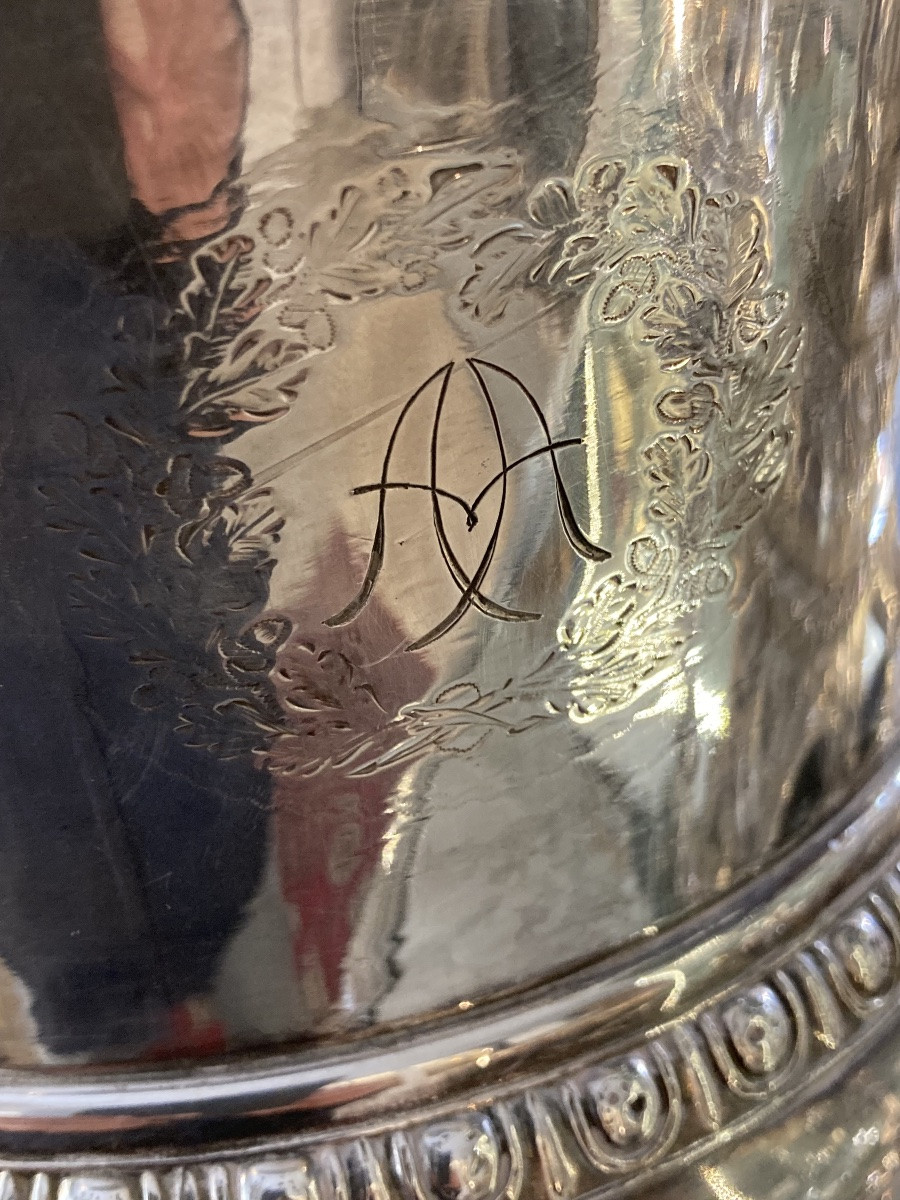 Seau à champagne métal argenté -photo-2