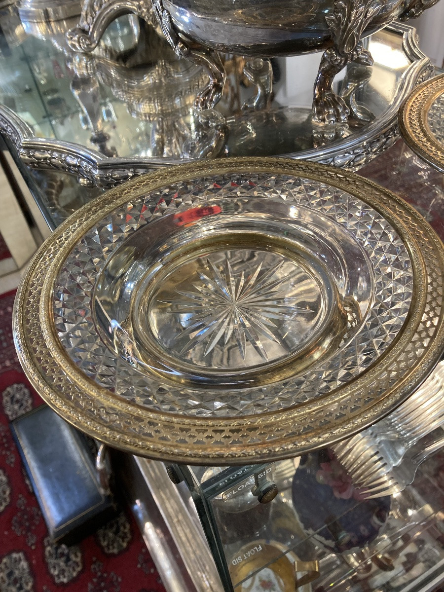 Paire de presentoirs à gateaux Vermeil -photo-4