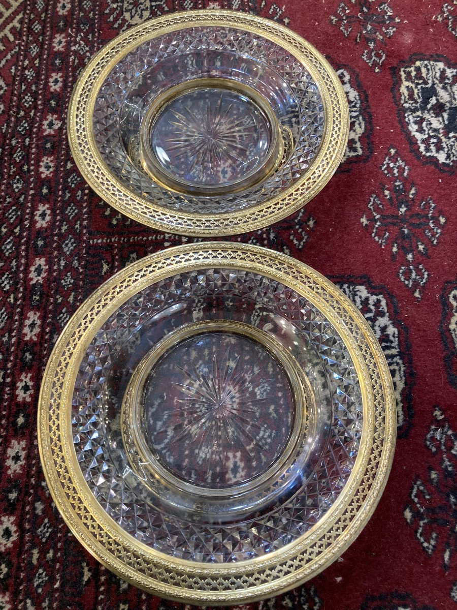 Paire de presentoirs à gateaux Vermeil -photo-4