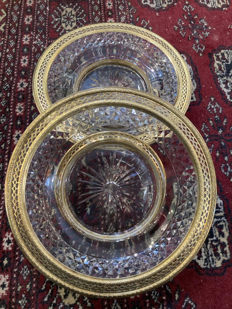 Paire de presentoirs à gateaux Vermeil -photo-7