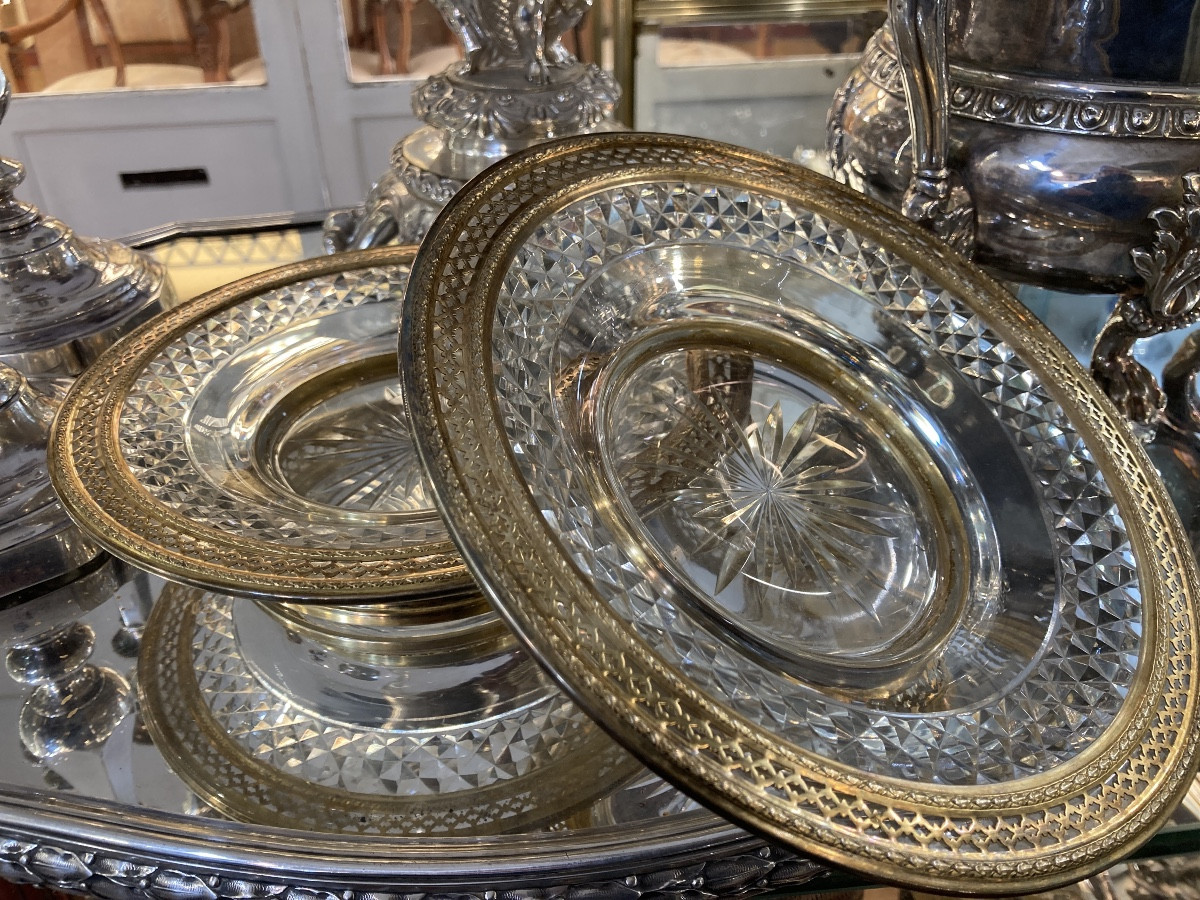 Paire de presentoirs à gateaux Vermeil 