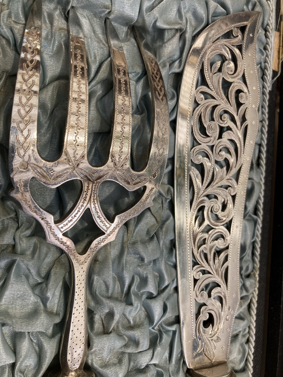 Fish Service, Napoleon III Silver, Minerva-photo-3