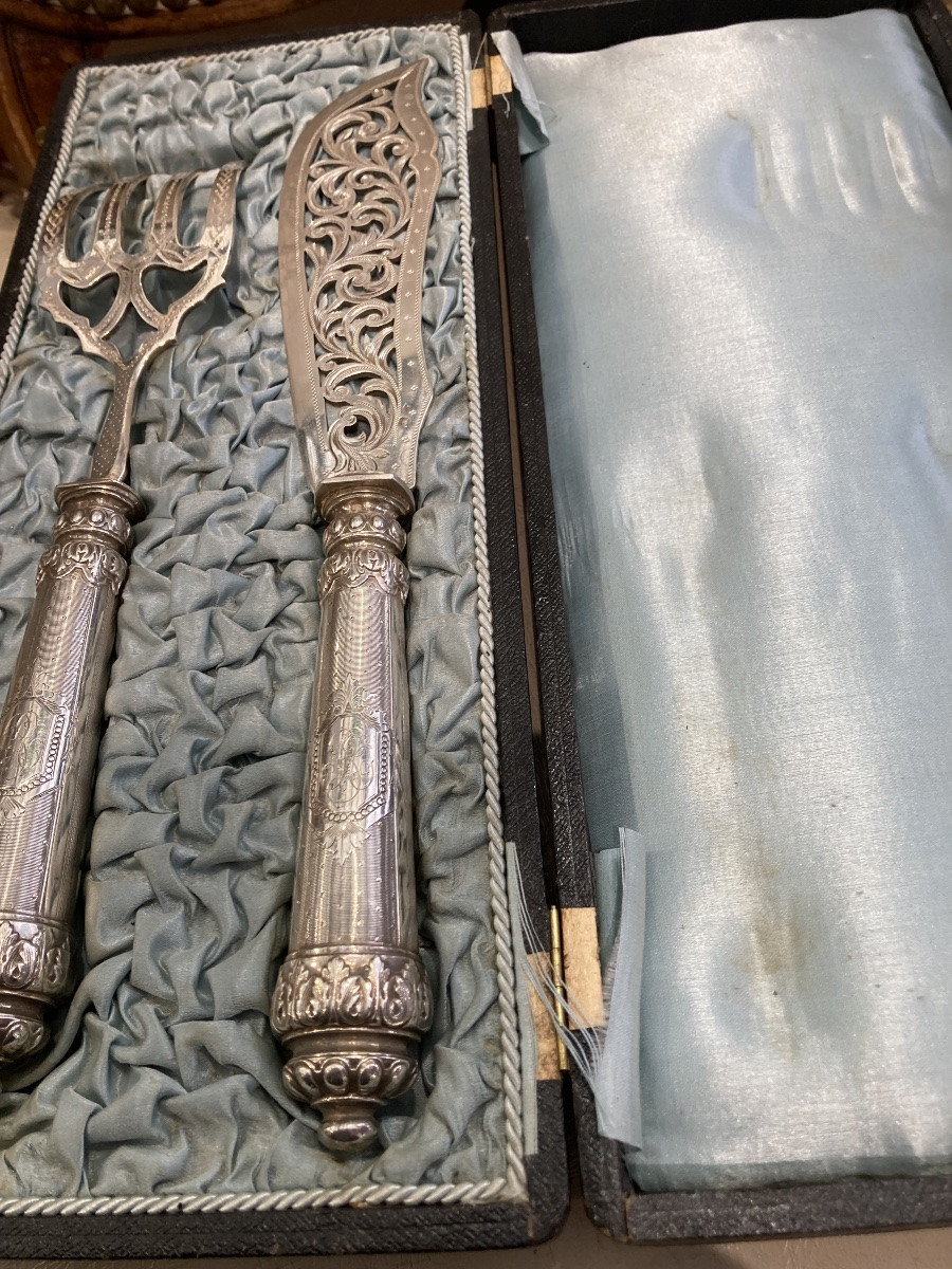 Fish Service, Napoleon III Silver, Minerva-photo-4