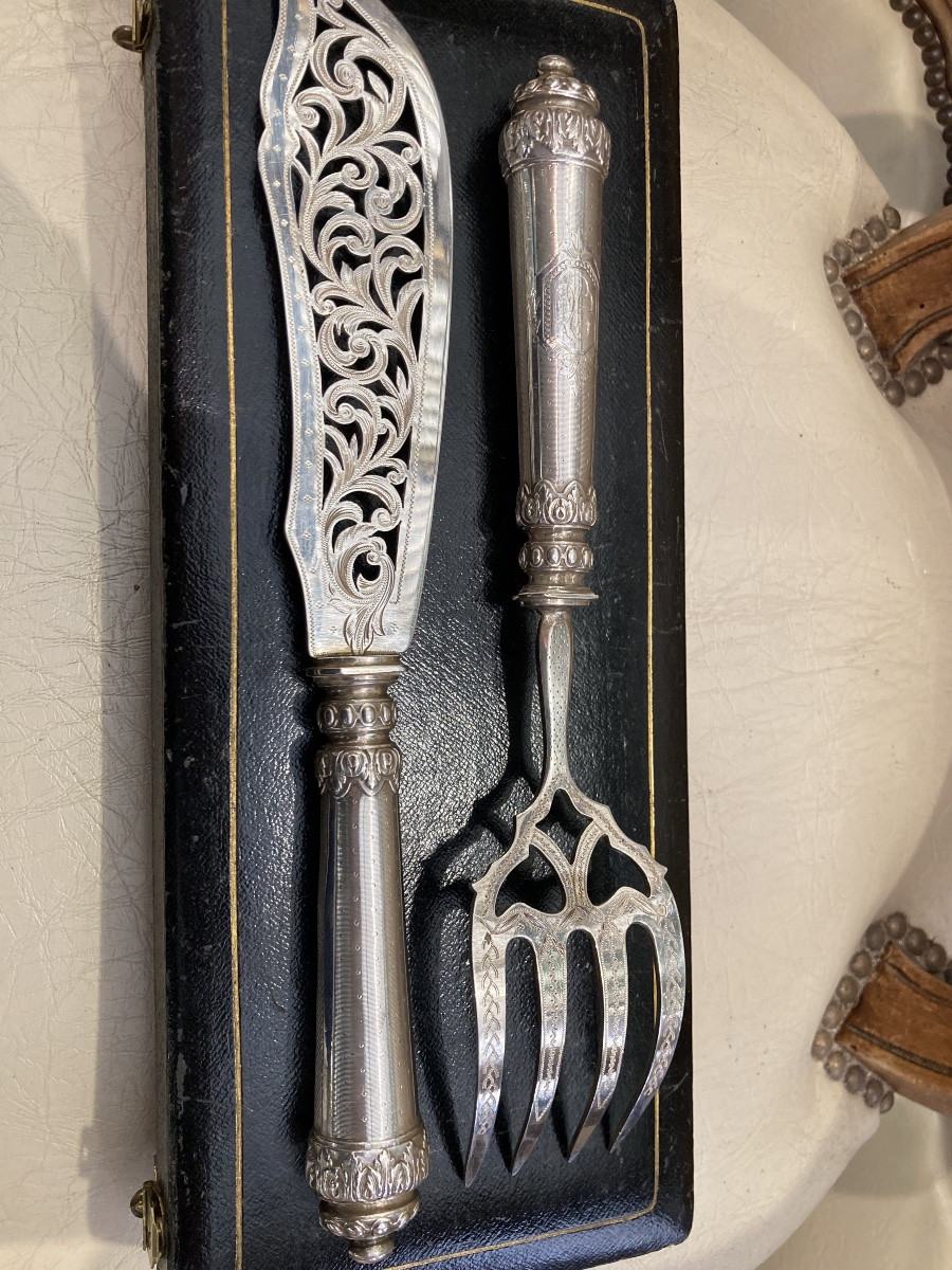 Fish Service, Napoleon III Silver, Minerva-photo-2