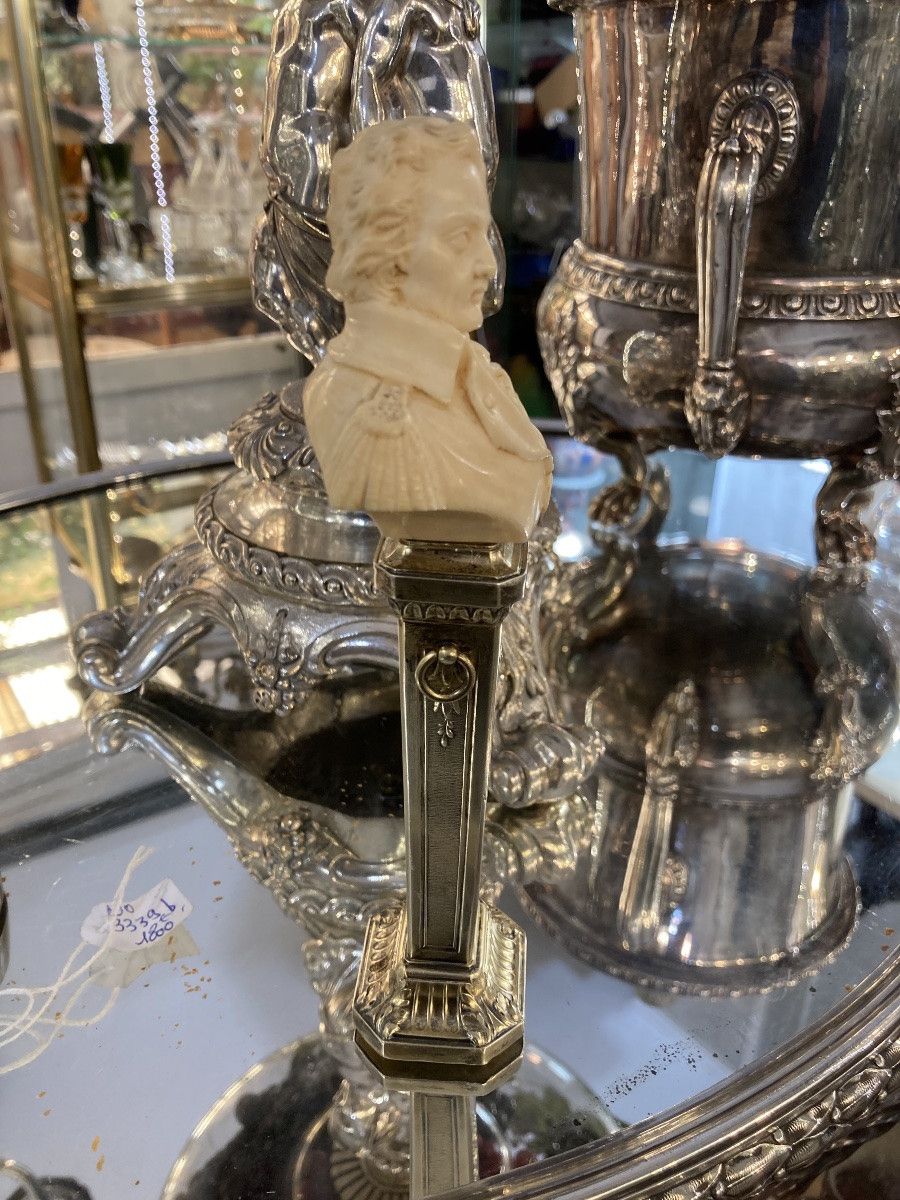 Buste de Napoléon sur socle Vermeil -photo-2