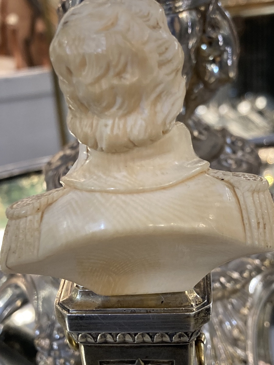 Buste de Napoléon sur socle Vermeil -photo-5