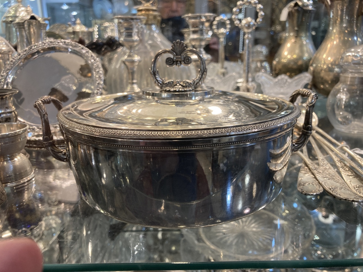 Empire Vegetable Dish In Solid Silver -photo-6