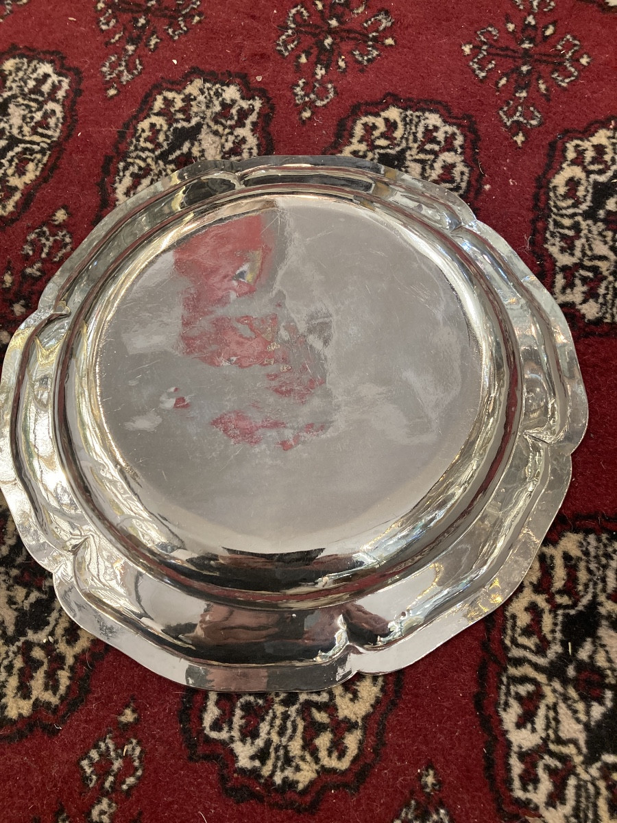 Plat rond filet contours 18 e argent -photo-2