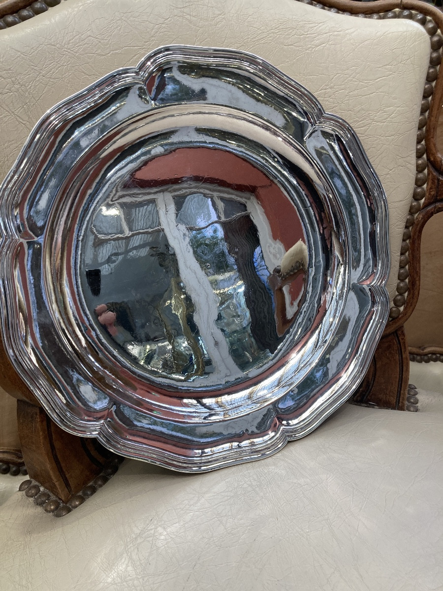 Plat rond filet contours 18 e argent -photo-4