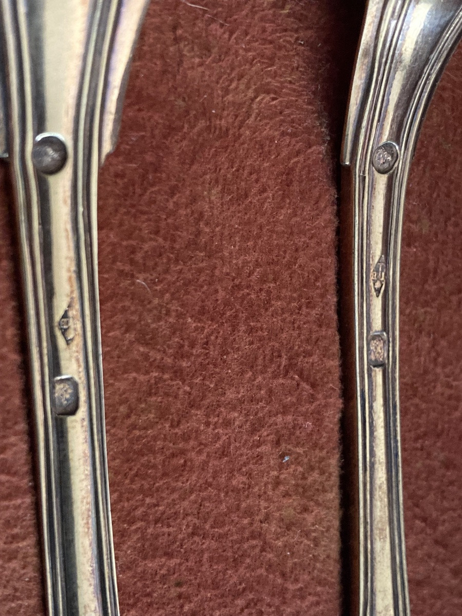 Couvert de baptême en vermeil époque restauration -photo-1