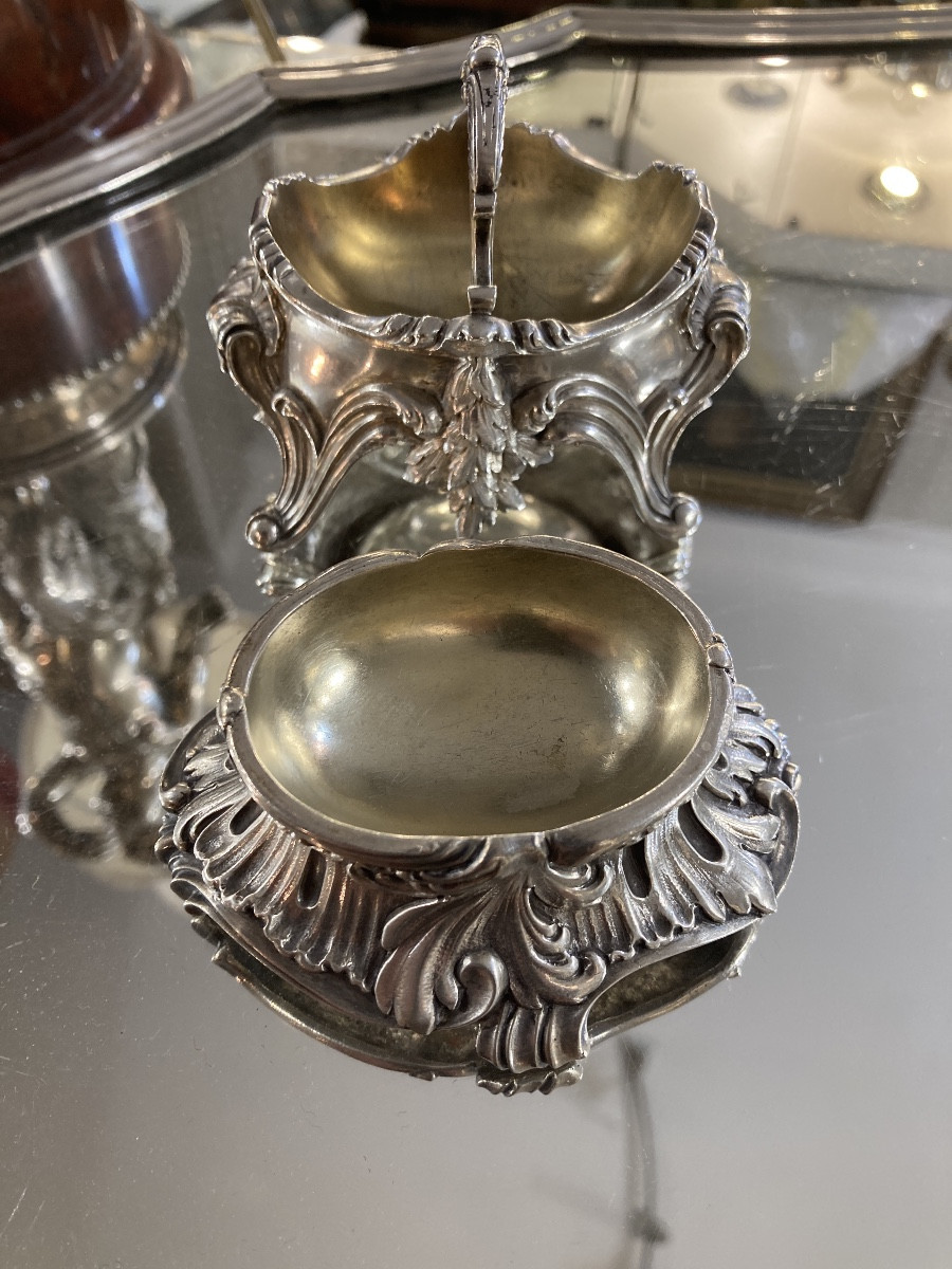 Salières de table argent Minerve signés Boin Taburet -photo-3