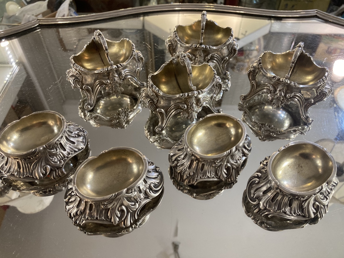 Salières de table argent Minerve signés Boin Taburet 