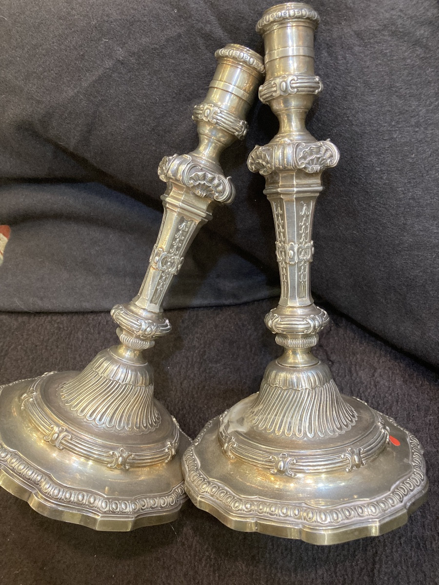 Pair Of Minerve Candlesticks 1 St Title-photo-3