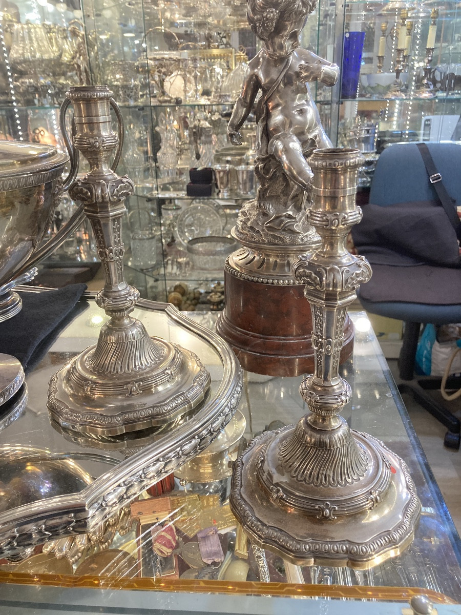 Pair Of Minerve Candlesticks 1 St Title-photo-5