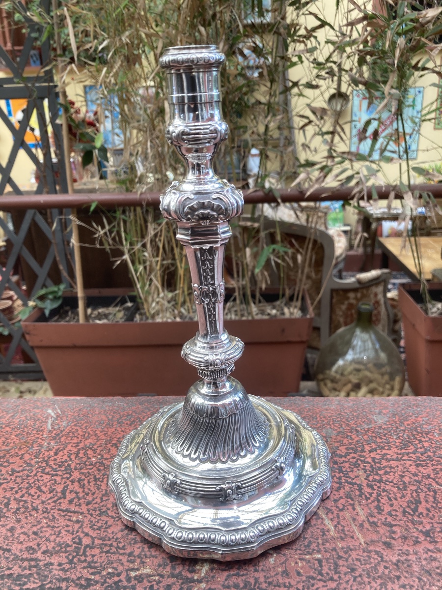 Paire de bougeoirs Minerve 1 e titre style L XIV-photo-7