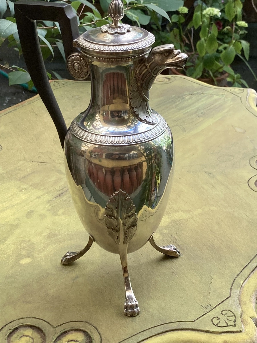 Cafetière vieillard argent massif -photo-6
