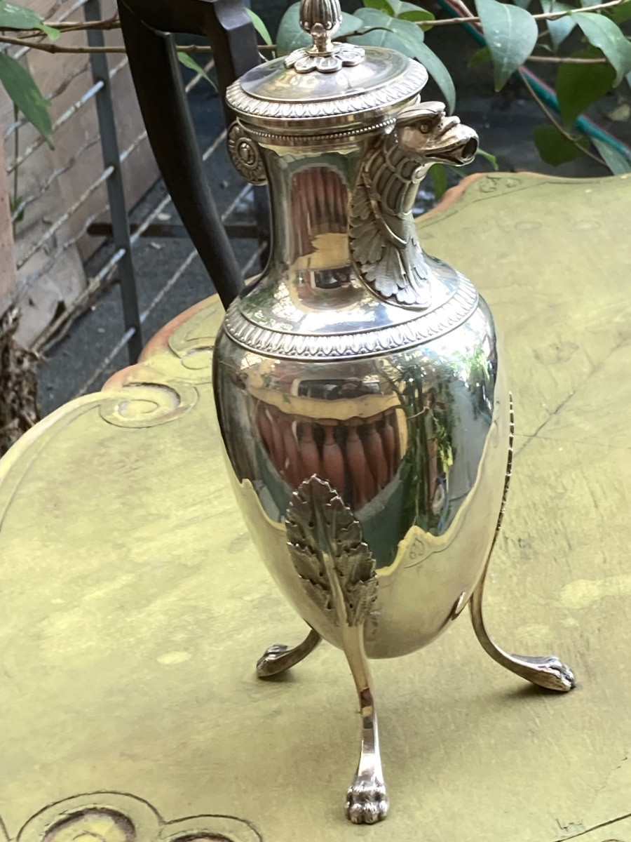 Cafetière vieillard argent massif -photo-7
